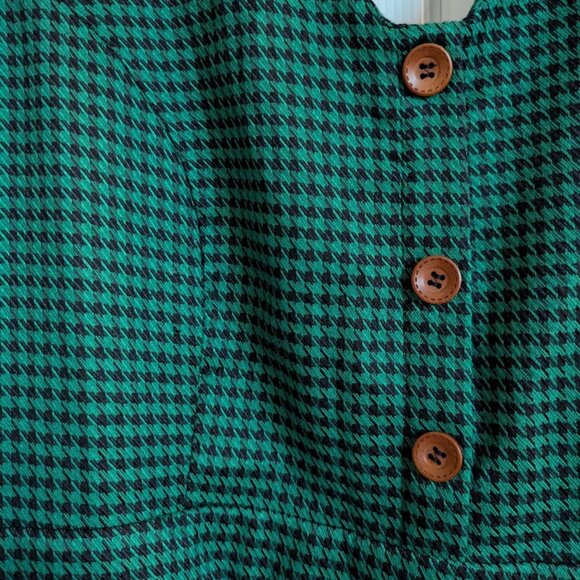 Banned Retro Happy Houndstooth Swing Dress in Green - Picture 6 of 13